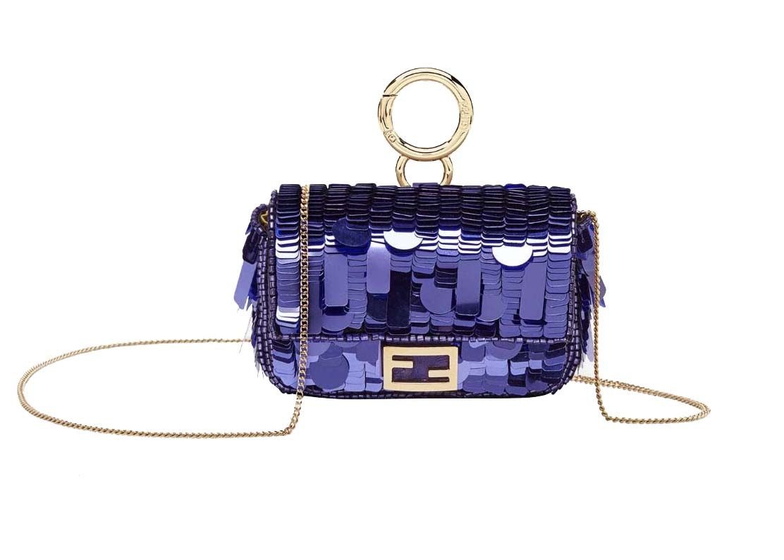 SASOM | bags Fendi Nano Baguette Charm In Fabric With Magnetic Clasp Brown  Check the latest price now!